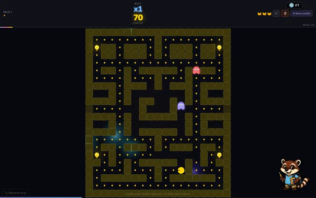 Partida de Labirinto do Saber: labirinto com fantasmas